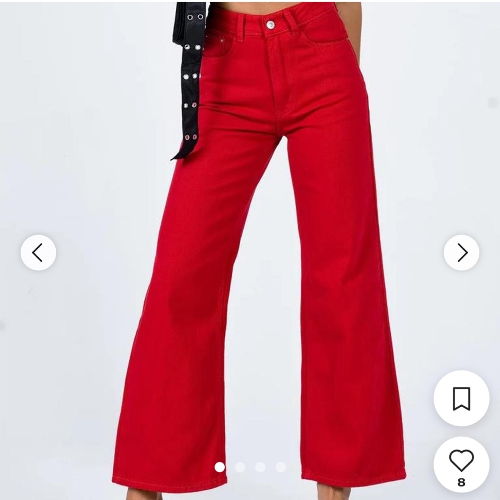 Princess Polly red jeans